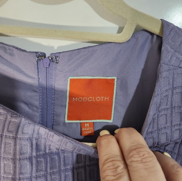 NWOT, Modcloth Purple Sleeveless Dress, Size Medium - Picture 2 of 7